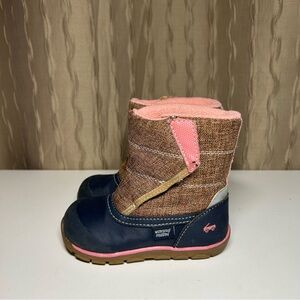 See Kai Run Kids Boots - Navy and Pink